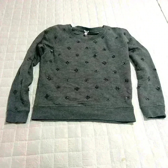 J. Crew Snowflake Sweater Charcoal Gray Size: S - Picture 1 of 5
